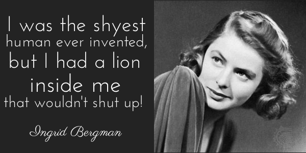 ingrid bergman - shyest lion